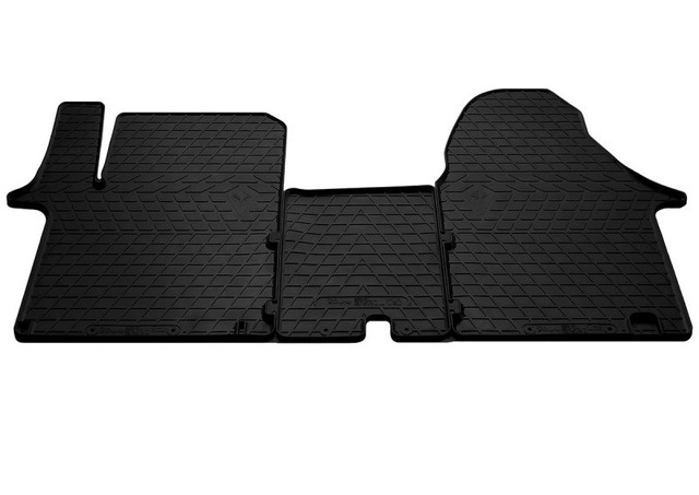 Гумові килимки в салон для Nissan Primastar (2002-2016) (1plus2) комплект з 3 штук (Stingray)