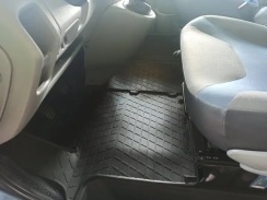 Гумові килимки в салон для Opel Vivaro A (2001-2014) (1plus2) комплект з 3 штук (Stingray). Фото 2