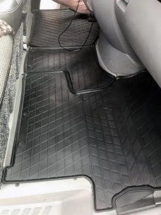 Гумові килимки в салон для Volkswagen Crafter (2006-2016) (1plus2) комплект з 3 штук (Stingray). Фото 5
