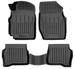 3D килимки для Nissan Almera (N16) (2000-2006)  з бортиками 30 мм (Stingray)