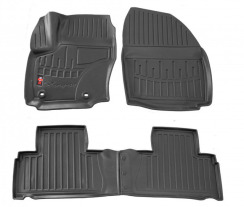 3D коврики для Ford S-Max (2006-2014) (овальные клипсы) с бортиками 30 мм (Stingray) 