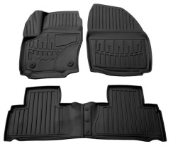 3D коврики для Ford S-Max (2006-2014) (круглые клипсы) с бортиками 30 мм (Stingray)