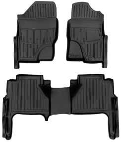 3D килимки для Nissan Navara (D40) (2005-2010) праве кермо з бортиками 30 мм (Stingray)
