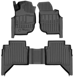 3D килимки для Toyota Hilux VII (2004-2015) (Crew Cab) з бортиками 30 мм (Stingray)