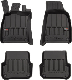 Резиновые коврики для Audi A6/S6/RS6 (mkIII)(C6) 2004-2006 (между клипсами 2 ряда 37.5 см) (Frogum Proline Premium)