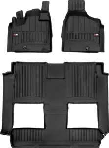 Резиновые коврики для Dodge Grand Caravan (mkV) 2007-2020 (2 ряд - 2 места)(1-2 ряд) (Frogum Proline Premium)