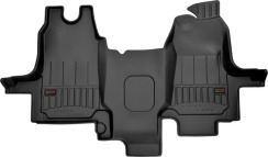 Резиновые коврики для Ford Tourneo/Transit (mkVI-mkVII) 2000-2014 (коробка передач на полу)(1 ряд) (Frogum Proline Premium)