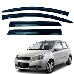 Вітровики для Chevrolet Aveo 2006-2012 5D Х/Б Q2 (DEFL)