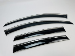 Ветровики для Chevrolet Captiva/Opel Antara с хром молдингом (DEFL). Фото 3