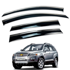 Вітровики для Chevrolet Captiva/Opel Antara з хром молдингом (DEFL)