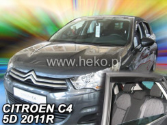 Ветровики для Citroen C4 2010-2017 II 5D (-...OT) (Heko). Фото 3