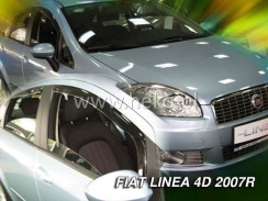 Ветровики для Fiat Linea 4D OD 2007-... (-...OT) (Heko). Фото 3