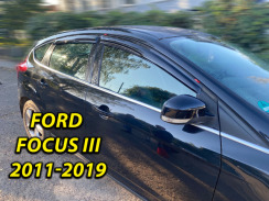 Вітровики для Ford Focus 2011-2019 III седан/хетчбек Q2 (DEFL). Фото 6
