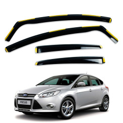 Вітровики для FORD FOCUS седан/хетчбек 2012-2018 вставні (HAWK)