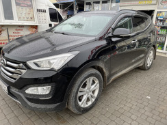 Вітровики для Hyundai Santa Fe 2013-2018 LWB 7-ми містна з хром молдингом (HIC). Фото 2