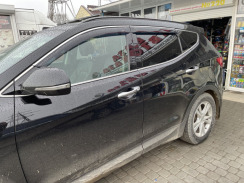 Вітровики для Hyundai Santa Fe 2013-2018 LWB 7-ми містна з хром молдингом (HIC)