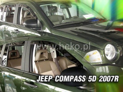 Вітровики для Jeep Compass 2007-... 5D (+OT) (Heko). Фото 4