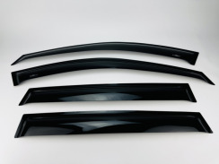 Ветровики для Kia Carens 2006-2013 (HIC). Фото 2