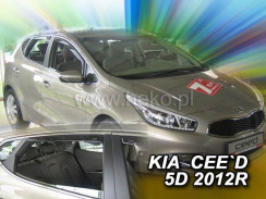 Вітровики для Kia Cee`d 2012-... 5D (вставні, комплект 4 шт) (Heko)
