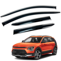 Вітровики для KIA NIRO 2023-... з хром молдингом (HAWK)