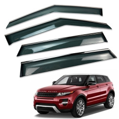 Вітровики для Land Rover Range Rover EVOQUE 2011-... з хром молдингом (HAWK)