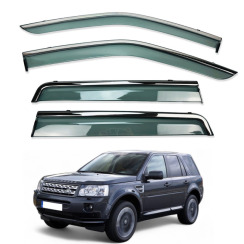 Вітровики для Land Rover Range Rover FREELANDER 2 2007-2015 з хром молдингом (HAWK)