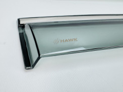 Ветровики для Land Rover Range Rover FREELANDER 2 2007-2015 с хром молдингом (HAWK). Фото 4