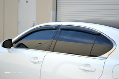 Вітровики для Lexus GS 2012-... з хром молдингом (HIC)