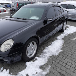 Ветровики для Mercedes E-class W-211 2003-2009 седан (HIC). Фото 3