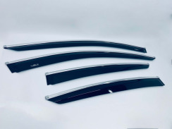 Вітровики для Mercedes GLE-class Suv W-167 2019-... з Хром Молдінгом (HIC). Фото 3