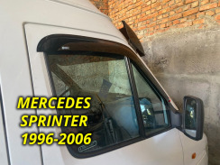 Ветровики для Mercedes Sprinter 1996-2006 (на скотче) Q2 (DEFL). Фото 2