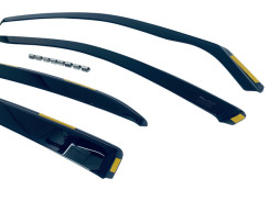 Ветровики для Mitsubishi Lancer 9 2003-2007 универсал 5D (вставные, комплект 4 шт) (Heko). Фото 3
