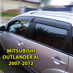 Вітровики для Mitsubishi Outlander 2007-2012 XL Q2 (DEFL). Фото 2
