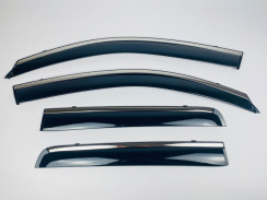 Вітровики для Mitsubishi Outlander 2007-2012 XL з хром молдингом (DEFL). Фото 7
