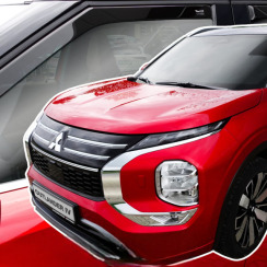Вітровики для Mitsubishi Outlander 2021-... 5D (вставні, комплект 4 шт) (Heko)