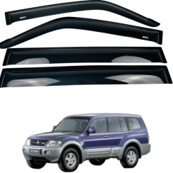 Ветровики для Mitsubishi PAJERO V73 2005 (DEFL). Фото 5