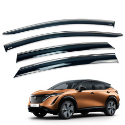 Вітровики для Nissan ARIYA 2022-... з хром молдингом (HAWK)
