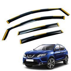 Вітровики для Nissan Qashqai II 2014-... вставні (HAWK)