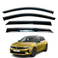 Вітровики для OPEL ASTRA L 2022-... з хром молдингом (HAWK)