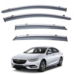 Ветровики для Opel Insignia/Buick Regal седан 2017-...хром полоса (TAN)