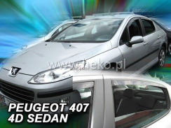 Ветровики для Peugeot 407 2004-2011 (-...ОТ) седан (Heko). Фото 3