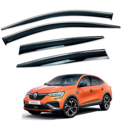 Вітровики для Renault ARKANA 2019-2022/MX3 2021-2022 з хром молдингом (HAWK)
