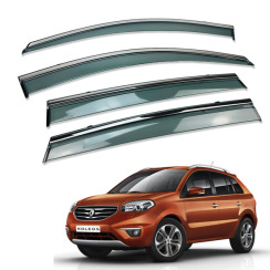 Вітровики для Renault Koleos 2008-2016 з хром молдингом (HAWK)