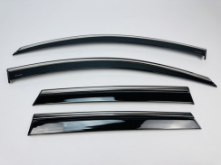 Вітровики для Seat Ateca з хром молдингом (HAWK). Фото 2