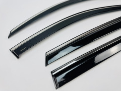 Вітровики для Seat Ateca з хром молдингом (HAWK). Фото 4