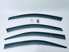 Вітровики для Skoda Octavia A-7 2013-2019 (с черной полосой) (TAN)