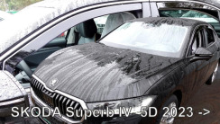 Ветровики для Skoda Superb IV 2023-... 5D (вставные, комплект 4 шт) LTB (LSE) (Heko)