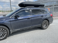Вітровики для Subaru Outback/Legasy 2014-2021 універсал з хром молдингом (HIC)
