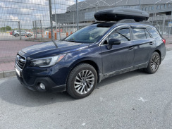 Ветровики для Subaru Outback/Legasy 2014-2021 универсал с хром молдингом (HIC). Фото 2
