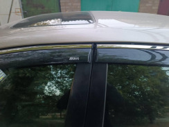 Вітровики для Toyota Camry V40 2006-2011 з хром молдингом (DEFL). Фото 7